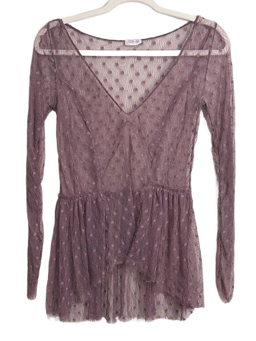 Free People Intimately Look Both Ways Sheer Lace Top